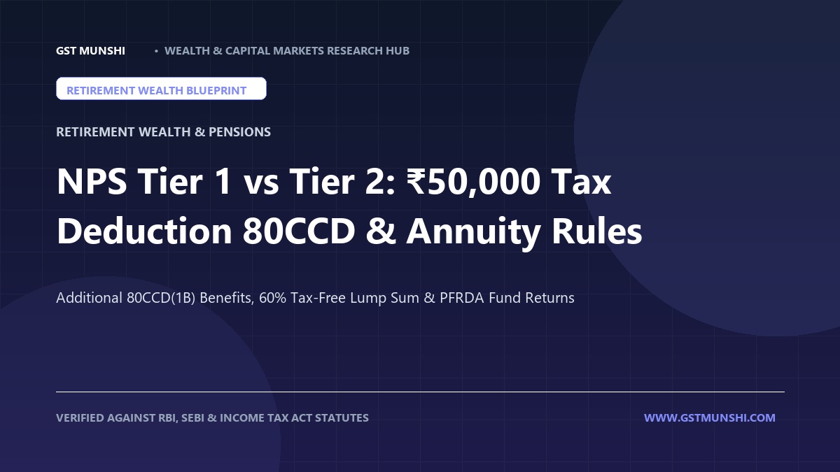 NPS Tier 1 vs Tier 2: ₹50,000 Section 80CCD(1B) Deduction, Withdrawal Rules & Returns Guide (2026)